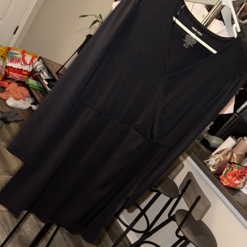 Nine West Black Long Sleeve Dress